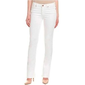 Spanx Womens Slim-X White Slim Bootcut Jeans